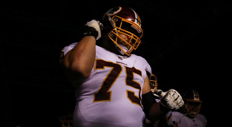Redskins guard Brandon Scherff seen coming through the tunnel Brandon_Scherff_Redskins