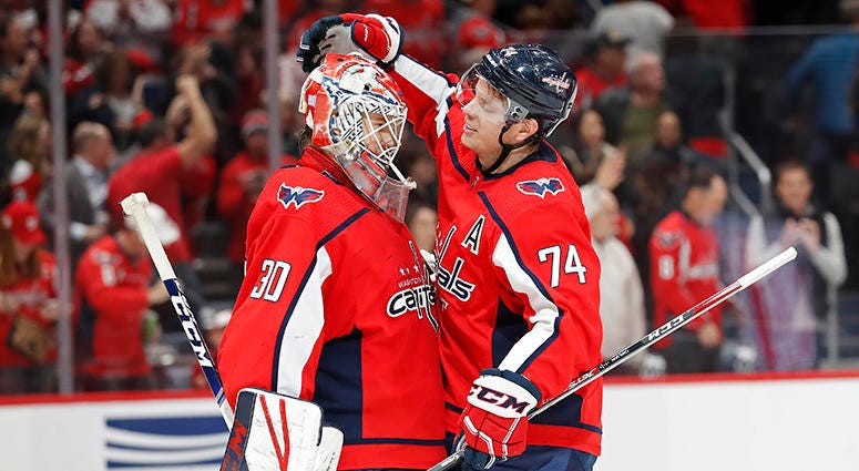 In first year as alternate captain, John Carlson leading by example John Carlson celebrates a win with rookie goaltender Ilya Samsonov