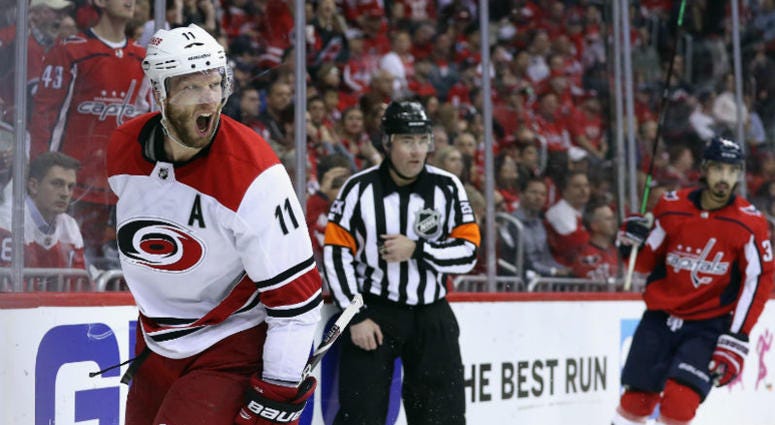 A Jordan Staal goal three minutes into the third period would be the final goal in regulation Caps-Hurricanes Game 7 headed for overtime