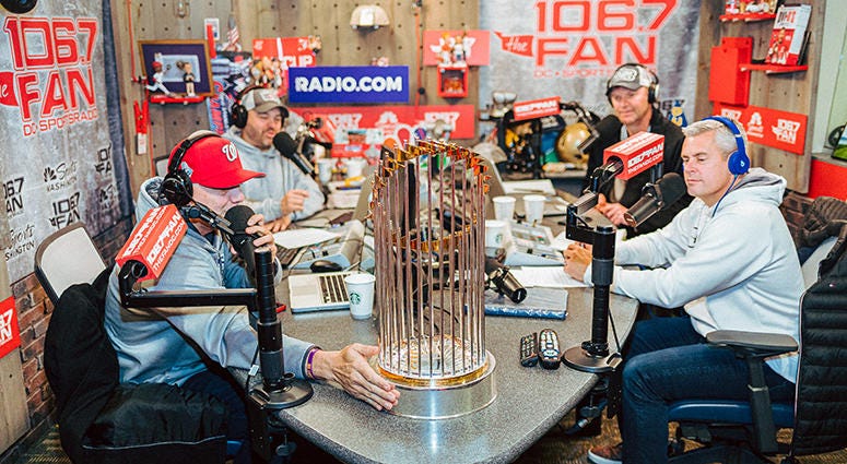 The Junkies hanging with the World Series Trophy The Junkies hanging with the World Series Trophy