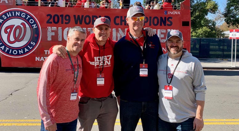 The Junks were part of history during Saturday's Nationals victory parade. The Sports Junkies of WJFK-FM take part in the Washington Nationals victory parade in Washington, D.C. on Saturday, November 1.
