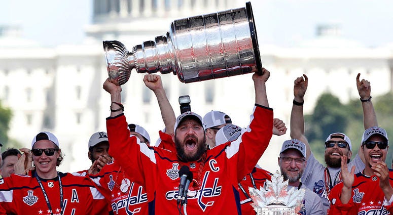 Alex Ovechkin holding the Stanley Cup Alex Ovechkin holding the Stanley Cup