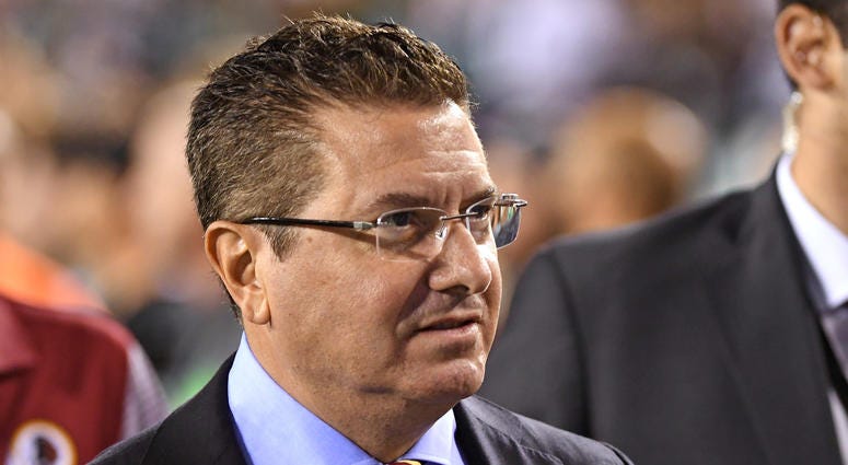Redskins owner Dan Snyder on the field before a game in Philadelphia Redskins_Owner_Dan_Sndyer