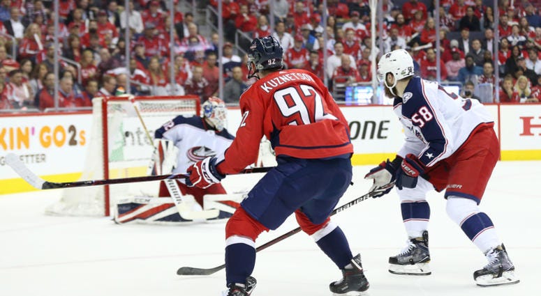 Evgeny Kuznetsov puts the Caps on the board in Game 1 Evgeny_Kuznetsov_Goal