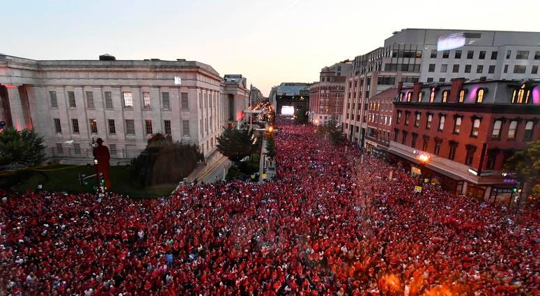 Caps fans flood D.C. streets for an outdoor viewing of Game 5 of the Stanley Cup Capitals_fans_game_5