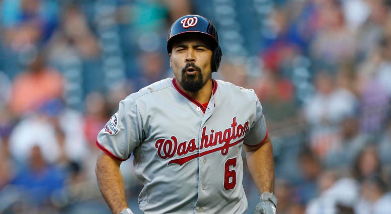 Anthony Rendon reacts after hitting a two-run homer against the Mets Anthony_Rendon