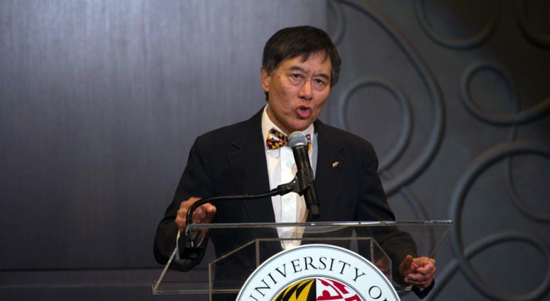 University of Maryland Wallace D. Loh speks at a press conference. Wallace_Loh_Press_Conference
