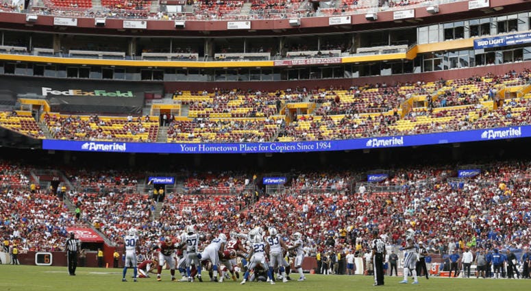 Empty seats during the Redskins home opener. Redskins_Colts_Crowd