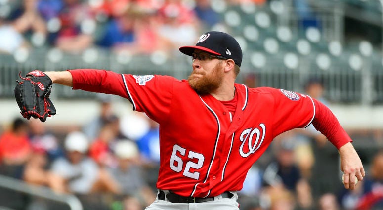 Washington Nationals closer Sean Doolittle. Sean_Doolittle_Nationals