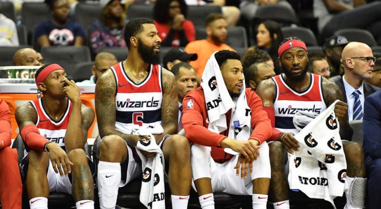 Washington Wizards look to surprise in 2019. Washington_Wizards_Bench