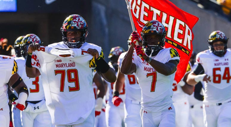 Maryland football players honor teammate Jordan McNair. Maryland_Jordan_McNair