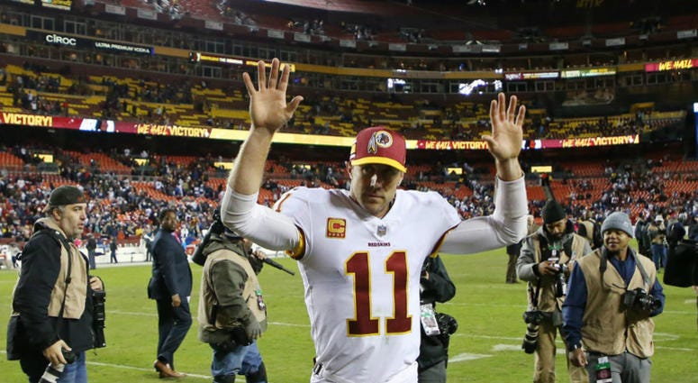 Redskins quarterback Alex Smith. Redskins_Washington_Smith