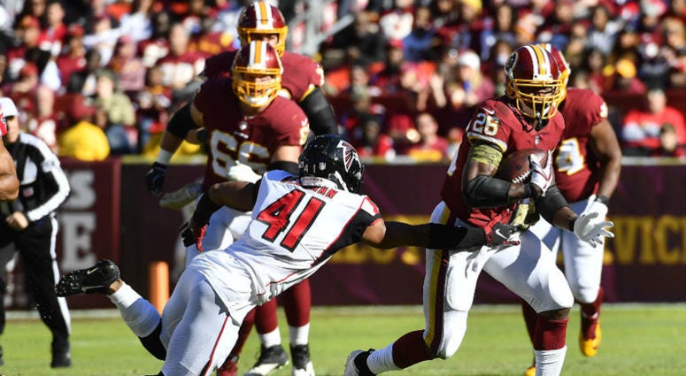 Running back Adrian Peterson. Redskins_RB_Peterson
