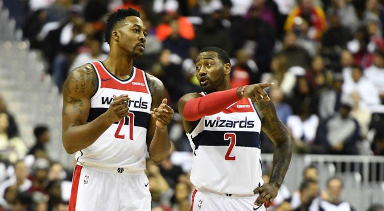 Wizards' John Wall and Dwight Howard. John_Wall_Dwight_Wizards