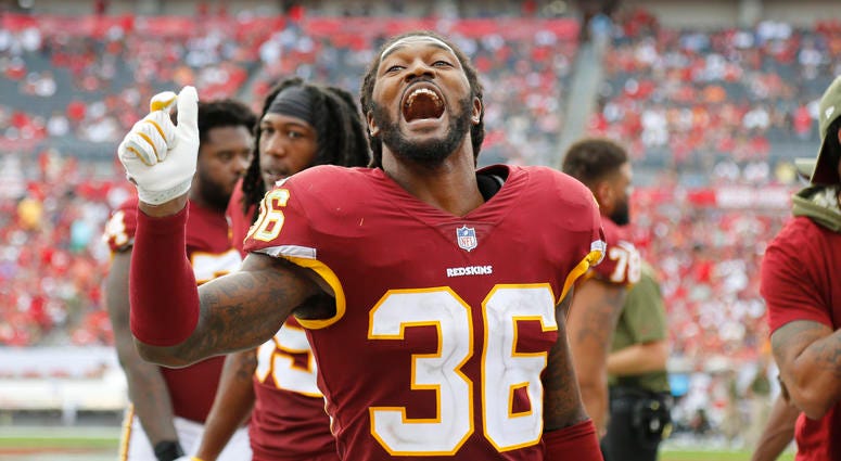 D.J. Swearinger of the Washington Redskins. Swearinger_Redskins_Buccaneers