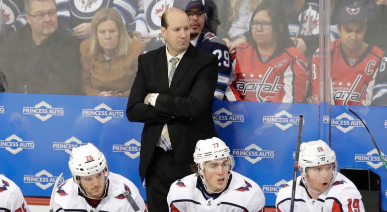 Capitals head coach Todd Reirden oversees his bench in a November game against the Jets Todd Reirden 'waited too long' to discipline under-performing Capitals