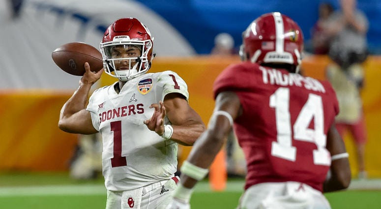 Oklahoma quarterback Kyler Murray. Kyler_Murray_Oklahoma