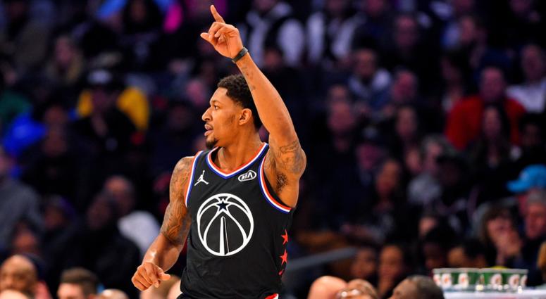 Wizards guard Bradley Beal during the 2019 NBA All-Star Game. Bradley_Beal_All_Star_Game