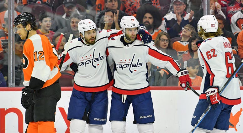 Brett Connolly celebrates first-period goal against the Flyers The Metro is a pit of vipers, but the Caps are holding the line