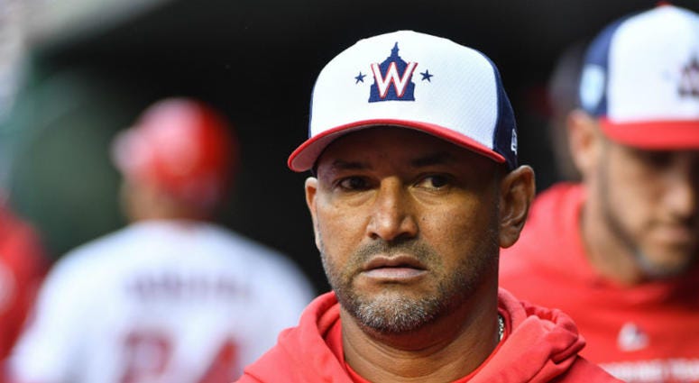 Washington Nationals manager Dave Martinez. Nationals manager Dave Martinez is still looking for good fundamental baseball.