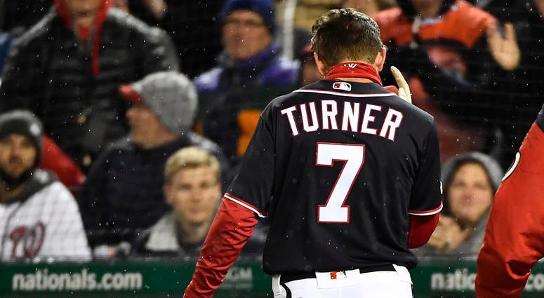 Nationals will be without SS Trea Turner for some time. Nationals shortstop Trea Turner walks off the field after suffering an injury.