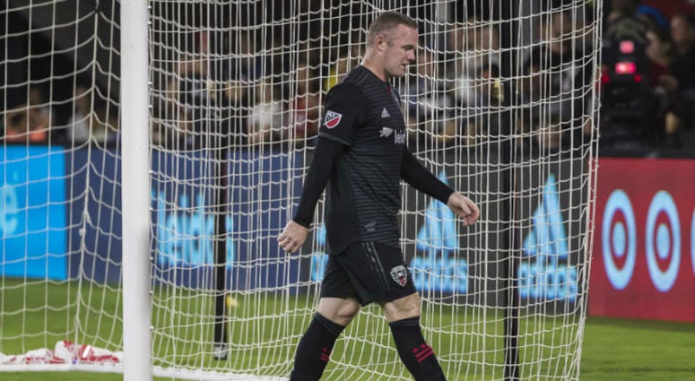D.C. United's Wayne Rooney makes long walk after red card. Wayne Rooney sees red in D.C. United defeat