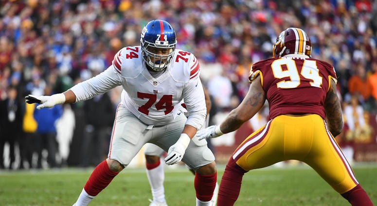 Ereck Flowers playing for the New York Giants in 2017. Ereck_Flowers