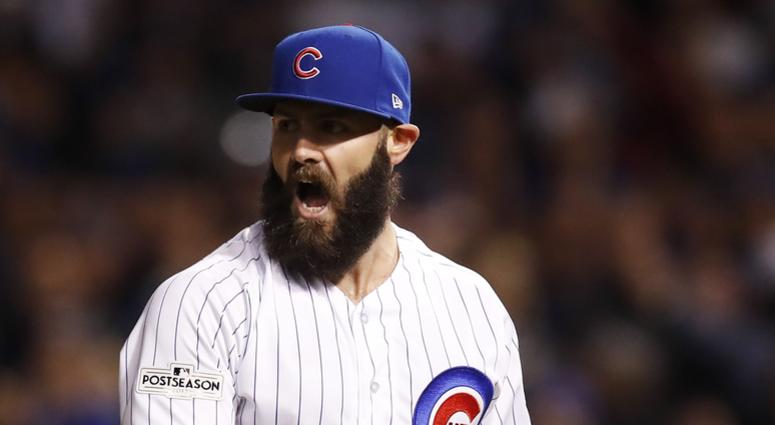 Chicago Cubs starting pitcher Jake Arrieta.