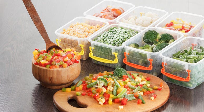 Healthy food packaging, frozen vegetable vegetarian nutrition Healthy food packaging, frozen vegetable vegetarian nutrition