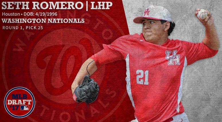 Nationals 2017 first-round selection, Seth Romero Seth_Romero_2017_Draft_Nationals