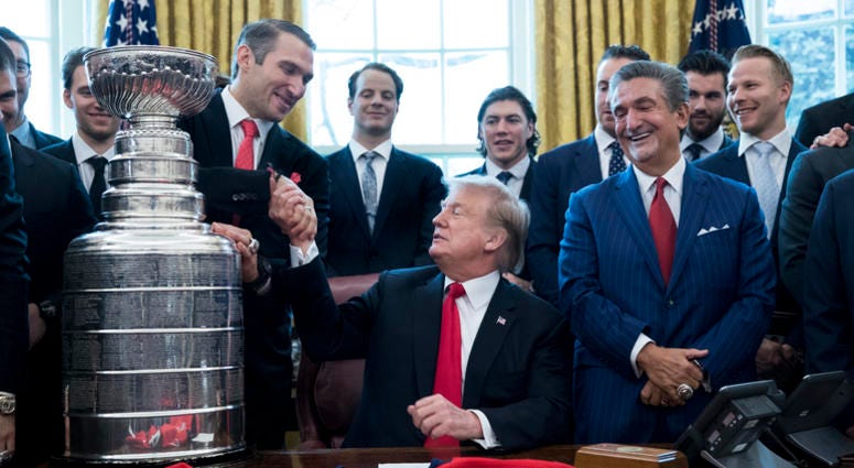 The Capitals celebrated their Stanley Cup championship with a White House visit and meeting with President Donald Trump Capitals all smiles at White House visit with President Trump
