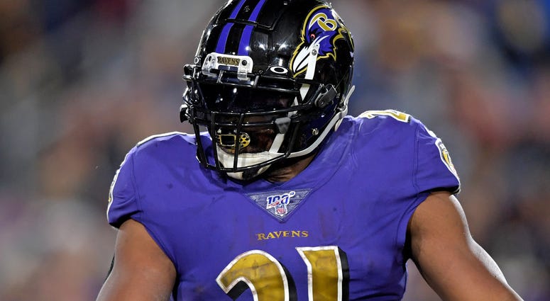 Mark Ingram scored two TDs in Ravens 45-6 victory
