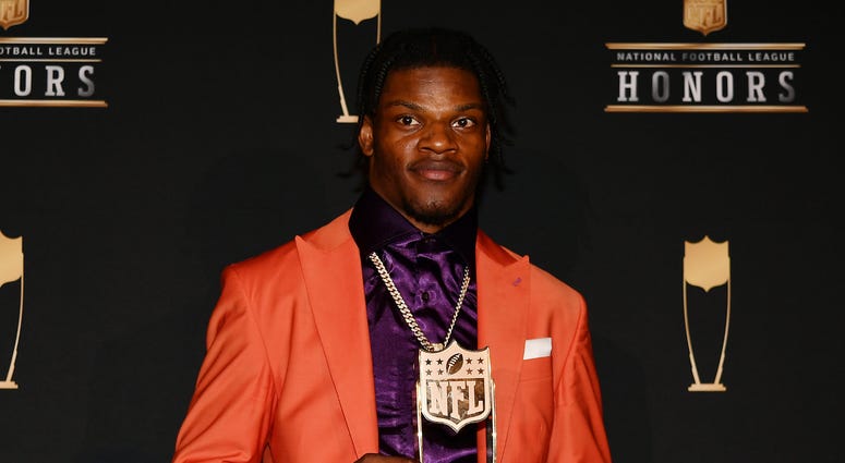 Lamar Jackson honored with the NFL MVP award