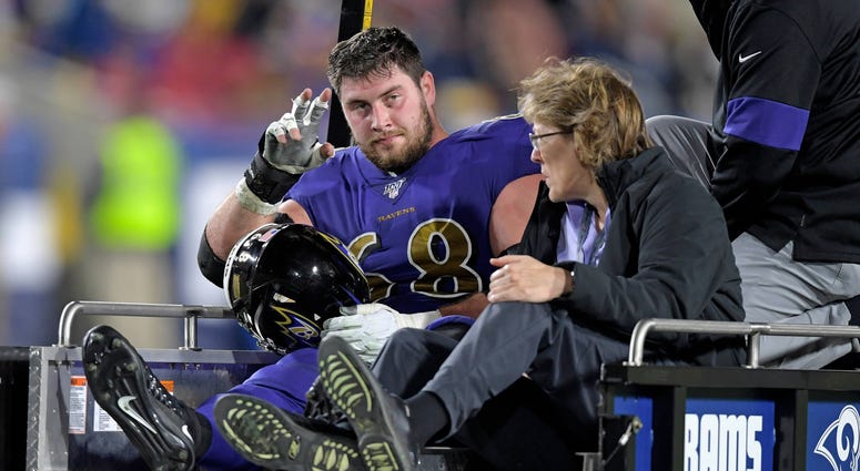 Matt Skura carted off field with knee injury