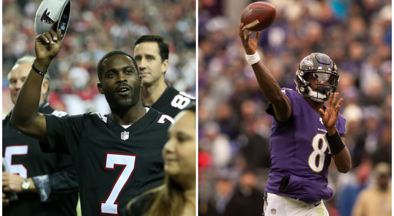 Michael Vick and Lamar Jackson Michael Vick and Lamar Jackson
