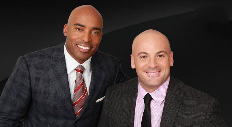 Tiki Barber and Brandon Tierney Tiki Barber and Brandon Tierney