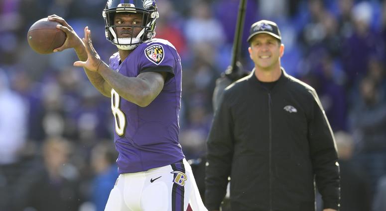 Lamar Jackson and John Harbaugh Lamar Jackson and John Harbaugh