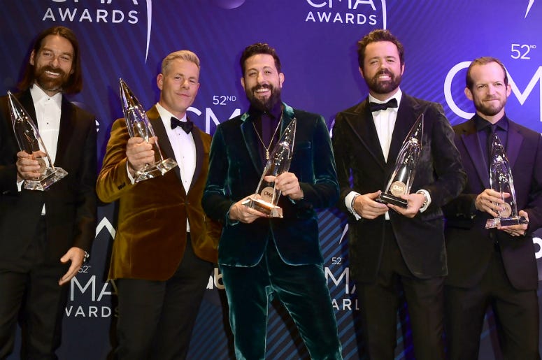Geoff Sprung, Trevor Rosen, Matthew Ramsey, Brad Tursi and Whit Sellers, Old Dominion Geoff Sprung, Trevor Rosen, Matthew Ramsey, Brad Tursi and Whit Sellers, Old Dominion