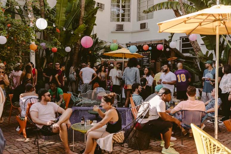 A party at Miami's Broken Shaker