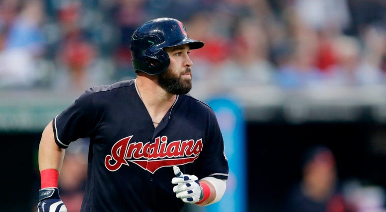 Cleveland Indians' Jason Kipnis watches his solo home run off Chicago White Sox relief pitcher Chris Beck during the eighth inning of a baseball game Tuesday, May 29, 2018, in Cleveland. Cleveland Indians' Jason Kipnis watches his solo home run off Chicago White Sox relief pitcher Chris Beck during the eighth inning of a baseball game Tuesday, May 29, 2018, in Cleveland.