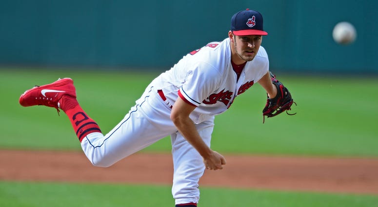 Cleveland Indians starting pitcher Trevor Bauer delivers in the first inning of a baseball game against the Detroit Tigers, Saturday, June 23, 2018, in Cleveland. Cleveland Indians starting pitcher Trevor Bauer delivers in the first inning of a baseball game against the Detroit Tigers, Saturday, June 23, 2018, in Cleveland.