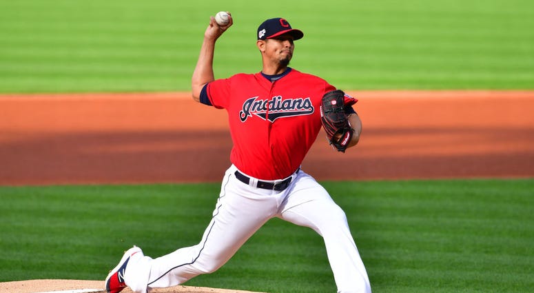 CLEVELAND, OHIO - APRIL 23: Starting pitcher Carlos Carrasco #59 of the Cleveland Indians pitches during the first inning against the Miami Marlins at Progressive Field on April 23, 2019 in Cleveland, Ohio. (Photo by Jason Miller/Getty Images) CLEVELAND, OHIO - APRIL 23: Starting pitcher Carlos Carrasco #59 of the Cleveland Indians pitches during the first inning against the Miami Marlins at Progressive Field on April 23, 2019 in Cleveland, Ohio. (Photo by Jason Miller/Getty Images)