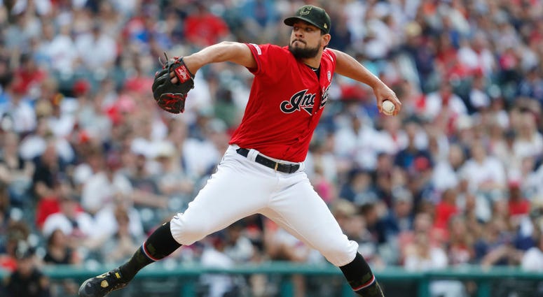 CLEVELAND, OH - MAY 18: Brad Hand #33 of the Cleveland Indians pitches against the Baltimore Orioles in the eighth inning at Progressive Field on May 18, 2019 in Cleveland, Ohio. The Indians defeated the Orioles 4-1. (Photo by David Maxwell/Getty Images) CLEVELAND, OH - MAY 18: Brad Hand #33 of the Cleveland Indians pitches against the Baltimore Orioles in the eighth inning at Progressive Field on May 18, 2019 in Cleveland, Ohio. The Indians defeated the Orioles 4-1. (Photo by David Maxwell/Getty Images)