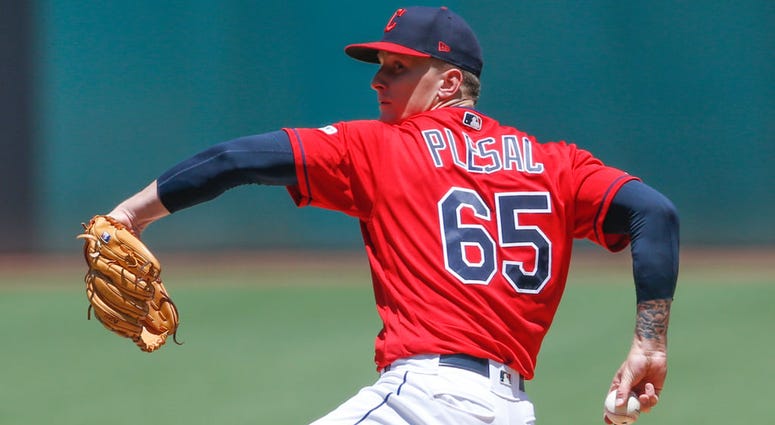 CLEVELAND, OH - JUNE 12: Zach Plesac #65 of the Cleveland Indians pitches against the Cincinnati Reds during the first inning at Progressive Field on June 12, 2019 in Cleveland, Ohio. (Photo by Ron Schwane/Getty Images) CLEVELAND, OH - JUNE 12: Zach Plesac #65 of the Cleveland Indians pitches against the Cincinnati Reds during the first inning at Progressive Field on June 12, 2019 in Cleveland, Ohio. (Photo by Ron Schwane/Getty Images)