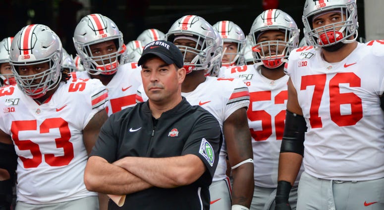 LINCOLN, NE - SEPTEMBER 28: Head coach Ryan Day of the Ohio State Buckeyes waits with his team to take the field before the game against the Nebraska Cornhuskers at Memorial Stadium on September 28, 2019 in Lincoln, Nebraska. (Photo by Steven Branscombe/G LINCOLN, NE - SEPTEMBER 28: Head coach Ryan Day of the Ohio State Buckeyes waits with his team to take the field before the game against the Nebraska Cornhuskers at Memorial Stadium on September 28, 2019 in Lincoln, Nebraska. (Photo by Steven Branscombe/G