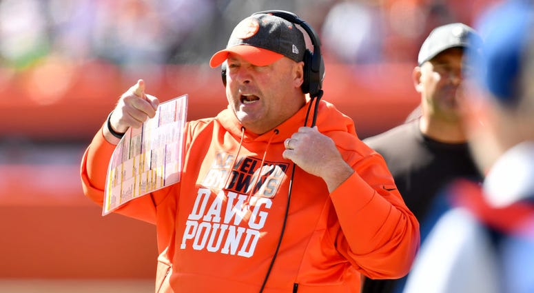 CLEVELAND, OHIO - OCTOBER 13: Head coach Freddie Kitchens of the Cleveland Browns yells to his players during the first quarter against the Seattle Seahawks at FirstEnergy Stadium on October 13, 2019 in Cleveland, Ohio. (Photo by Jason Miller/Getty Images CLEVELAND, OHIO - OCTOBER 13: Head coach Freddie Kitchens of the Cleveland Browns yells to his players during the first quarter against the Seattle Seahawks at FirstEnergy Stadium on October 13, 2019 in Cleveland, Ohio. (Photo by Jason Miller/Getty Images