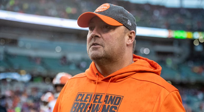 Head coach Freddie Kitchens of the Cleveland Browns walks off the field after the loss to the Cincinnati Bengals at Paul Brown Stadium on December 29, 2019 in Cincinnati, Ohio. Freddie Kitchens Cleveland Browns