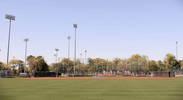 GLENDALE, ARIZONA - APRIL 07: General view of a practice field at the Los Angeles Dodgers and Chicago White Sox spring training facility, Camelback Ranch on April 07, 2020 in Glendale, Arizona. According to reports, Major League Baseball is considering a