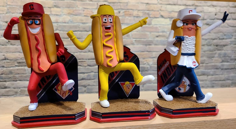 Cleveland Indians Hot Dog Derby Limited Edition Bobbleheads