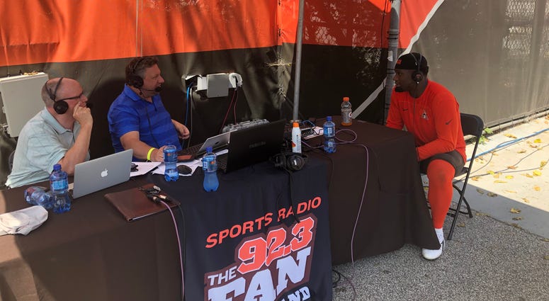 Mack Wilson joined Andy Baskin and Jeff Phelps at Browns training camp Mack Wilson joined Andy Baskin and Jeff Phelps at Browns training camp